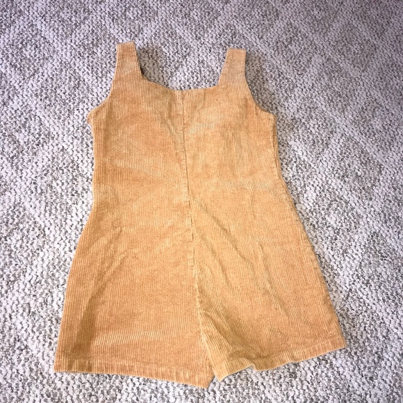 Mustard Colored Corduroy Romper - Picture 4 of 6